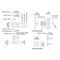14mm Non-Magnetic Mini Touch Latch, Black Alt 1 - Image