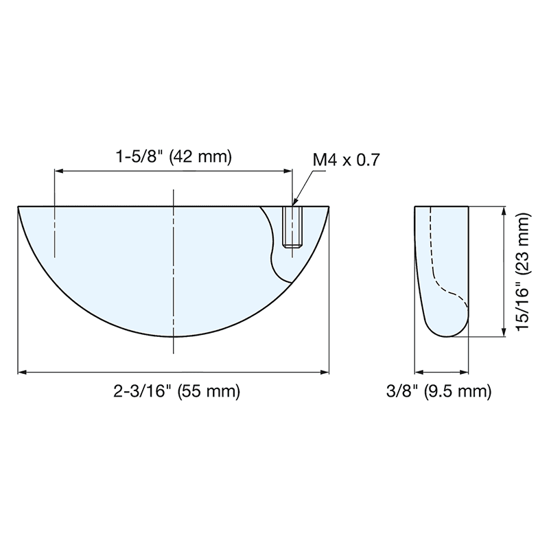 Stainless Steel Cup Pull, Mirror Alt 1 - Image