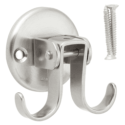 Sugatsune 50mm x 47mm Rotating/Swing Hook in Satin Finish with 360&#730; free rotating double hook and 180&#730; swing capability
