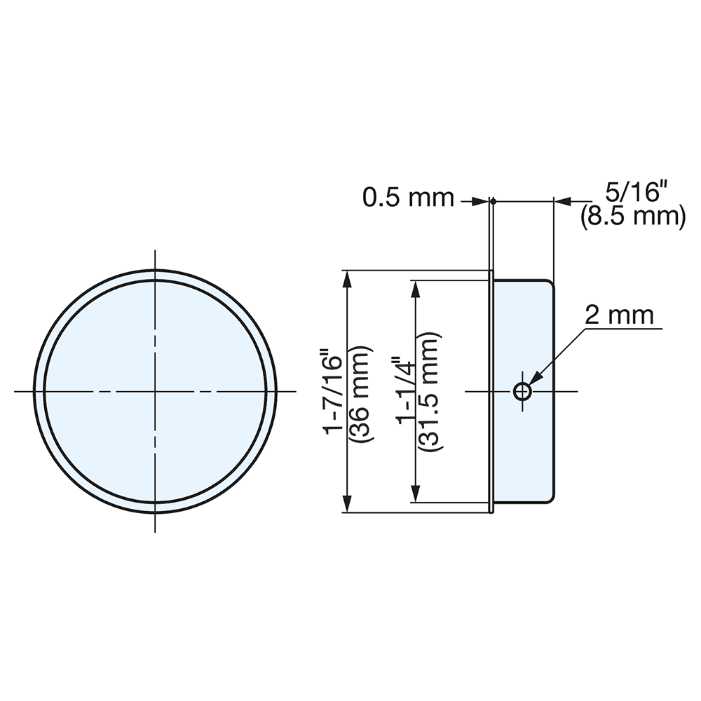 3/8" Recess Pull, Satin Alt 1 - Image