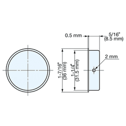 3/8" Recess Pull, Satin Alt 1 - Image