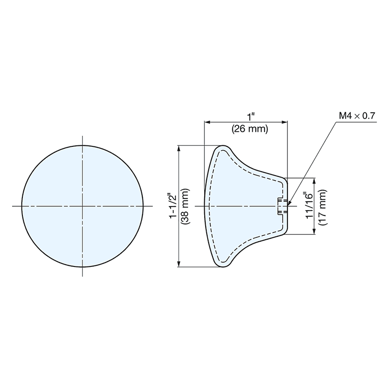 38mm Stainless Steel Knob, Satin Alt 1 - Image