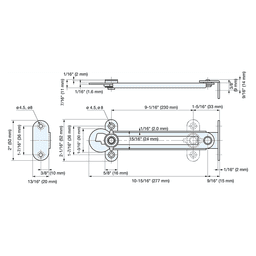 277mm Stainless Steel Lid Stay, Polished Alt 1 - Image