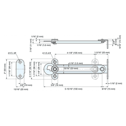 S-93L 150mm Stainless Steel Lid Stay, Polished Alt 1 - Image