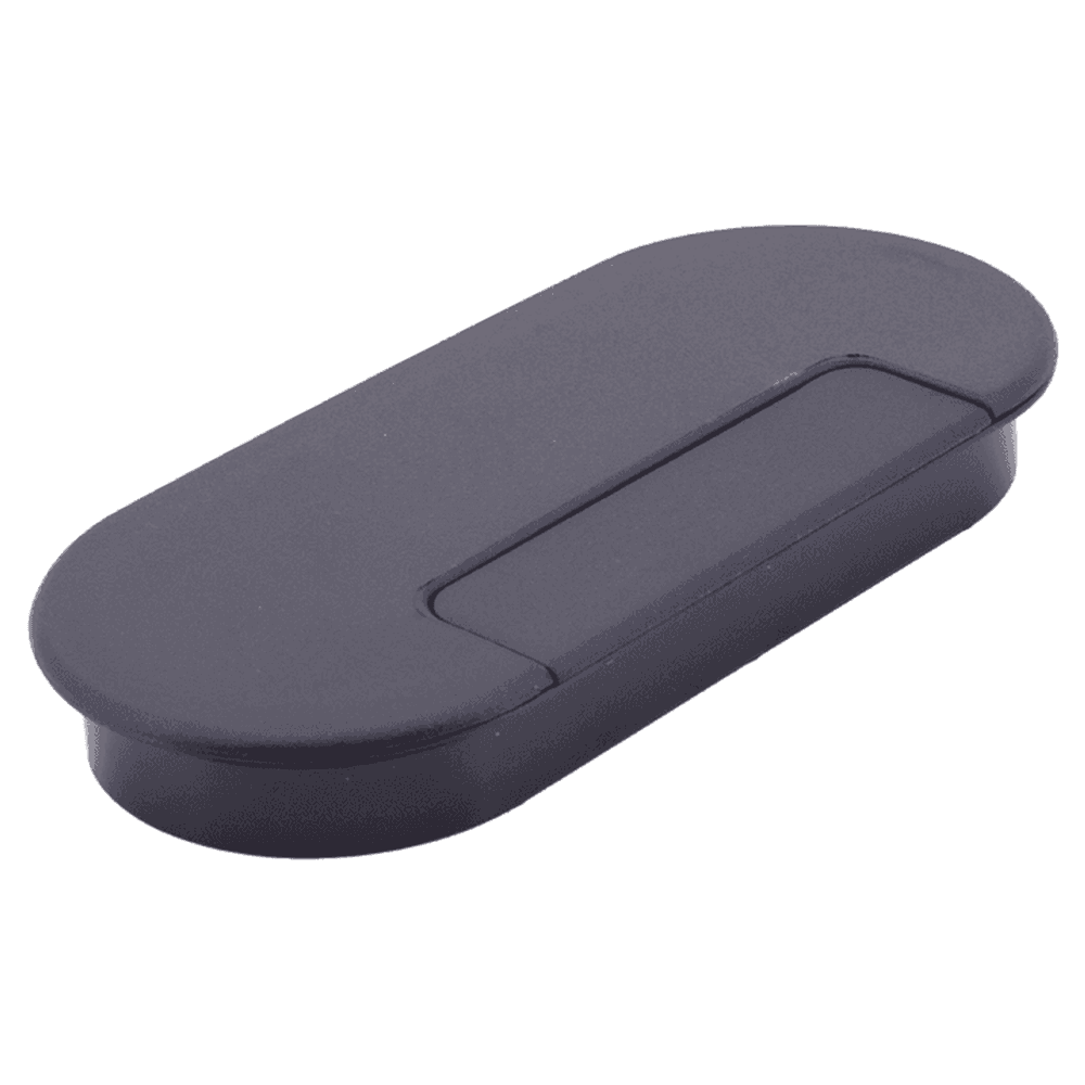 166.5mm Oval Cable Grommet, Black Alt 3 - Image