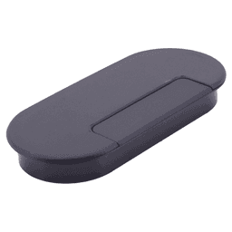 166.5mm Oval Cable Grommet, Black Alt 3 - Image