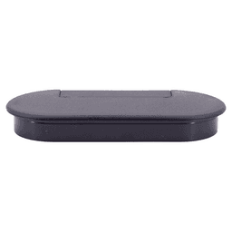 166.5mm Oval Cable Grommet, Black Main - Image