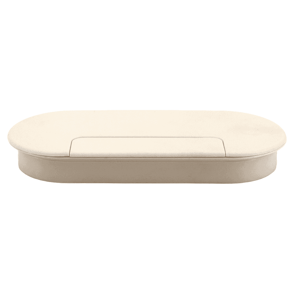 166.5mm Oval Cable Grommet, Cream Main - Image