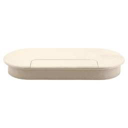 166.5mm Oval Cable Grommet, Cream Main - Image