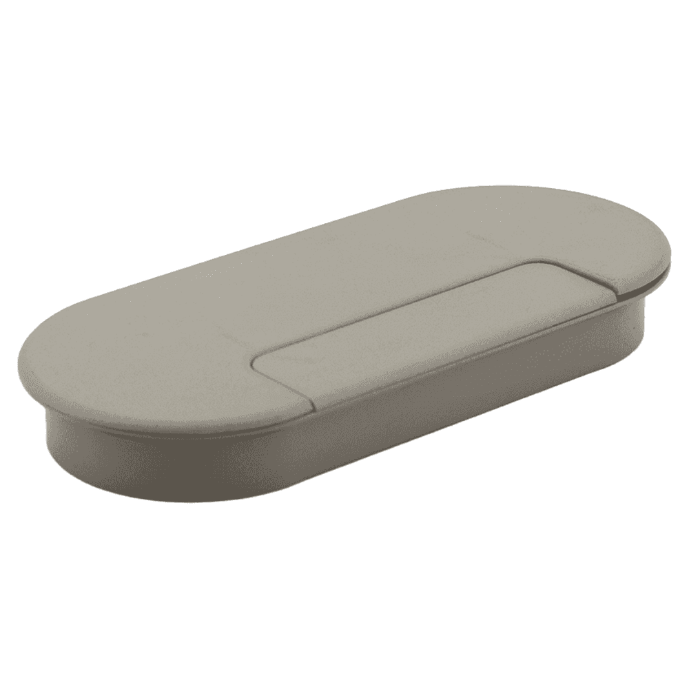 166.5mm Oval Cable Grommet, Gray Alt 3 - Image