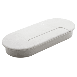 166.5mm Oval Cable Grommet, White Alt 3 - Image