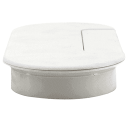166.5mm Oval Cable Grommet, White Main - Image