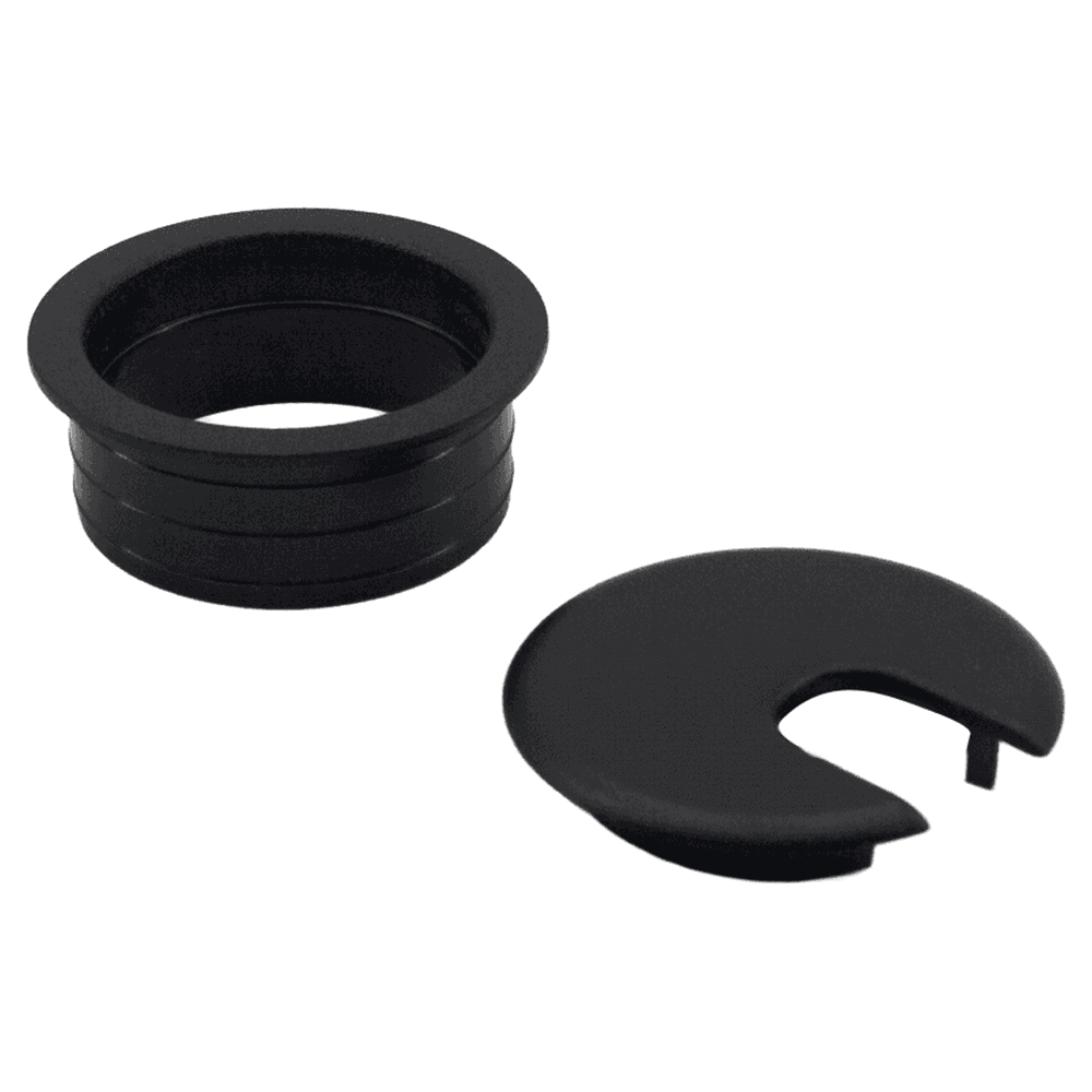 45mm Round Cable Grommet, Black Alt 1 - Image