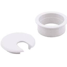 45mm Round Cable Grommet, White Alt 1 - Image