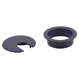 60mm Round Cable Grommet, Black Alt 1 - Image