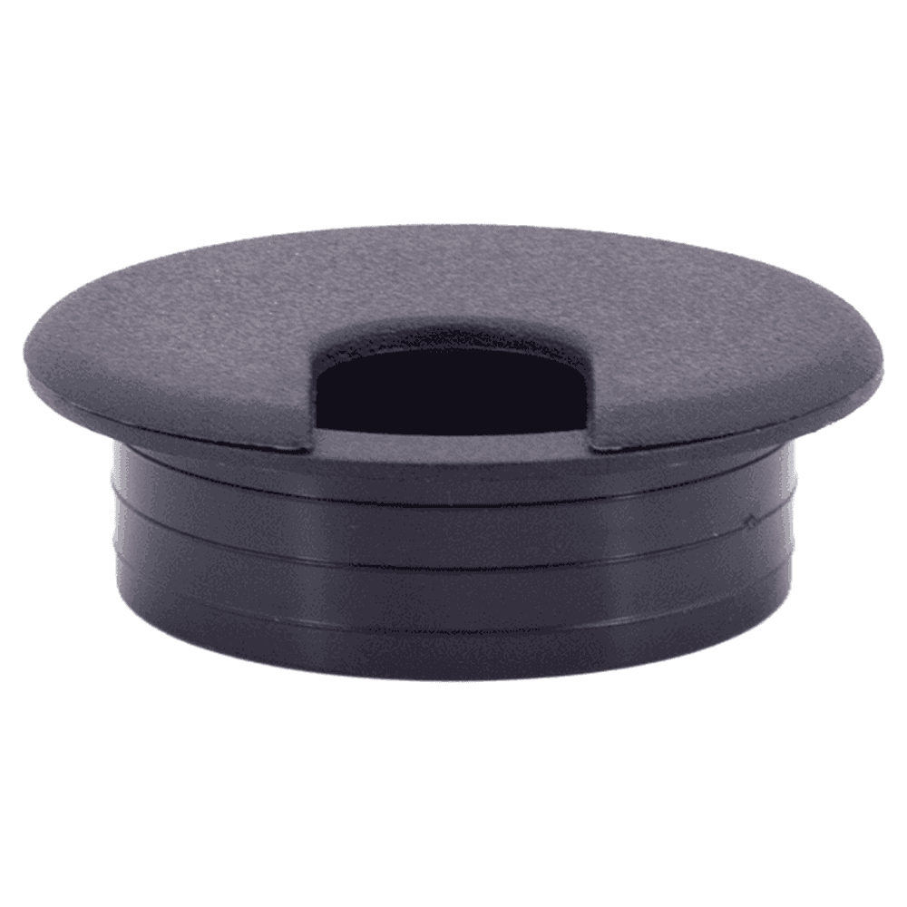 60mm Round Cable Grommet, Black Main - Image