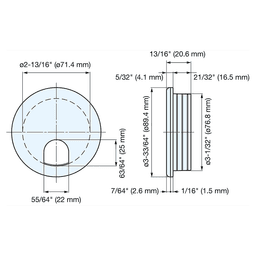 89.4mm Round Cable Grommet, White Alt 4 - Image