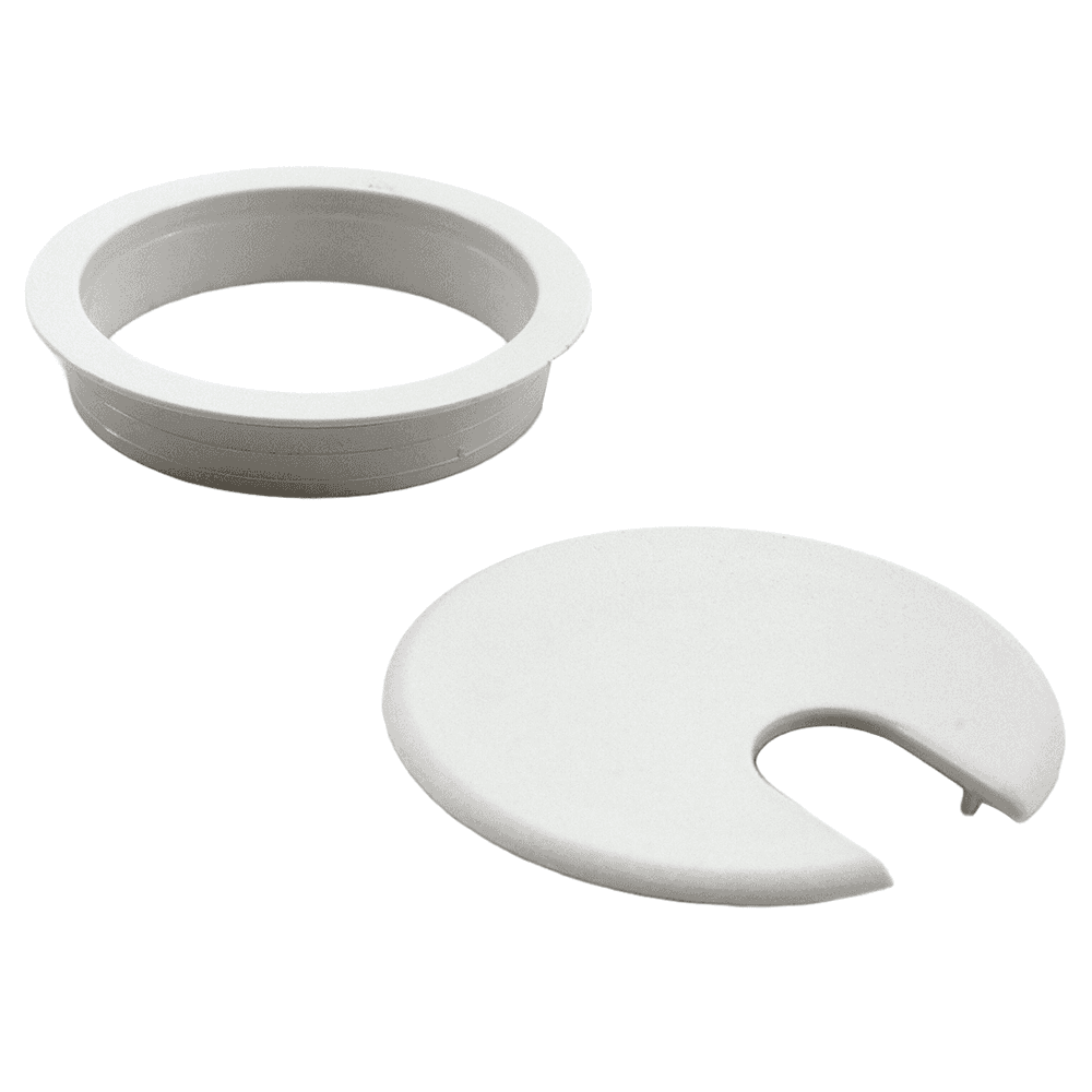 89.4mm Round Cable Grommet, White Main - Image