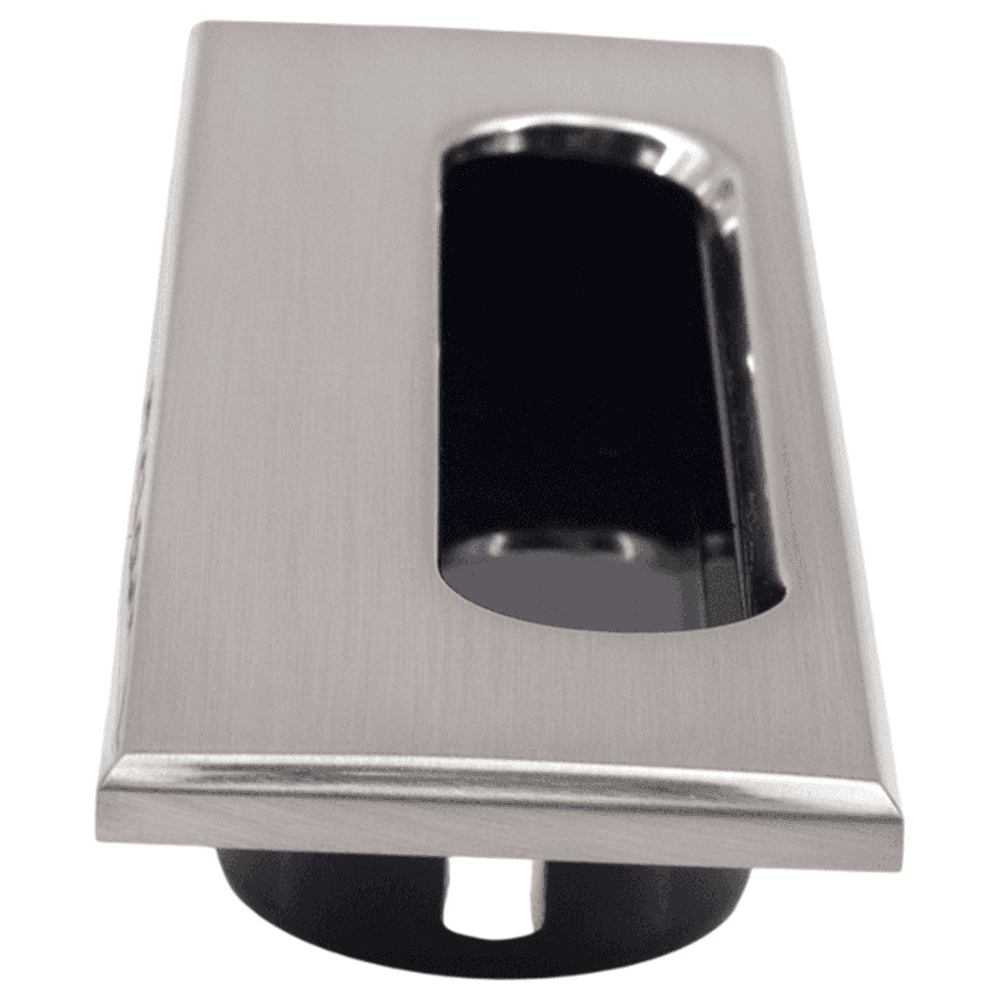 6-1/2" Flush Pull, Satin Nickel/Black Alt 1 - Image