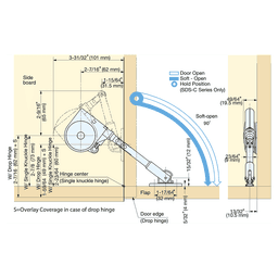 184mm Soft-Down Lid Stay, Black Alt 4 - Image