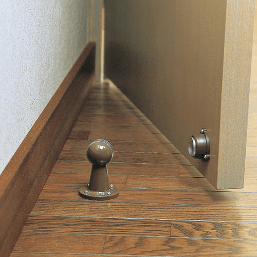 2-5/32" Diameter Magnetic Door Stop/Holder, Brown - Alt Image 1