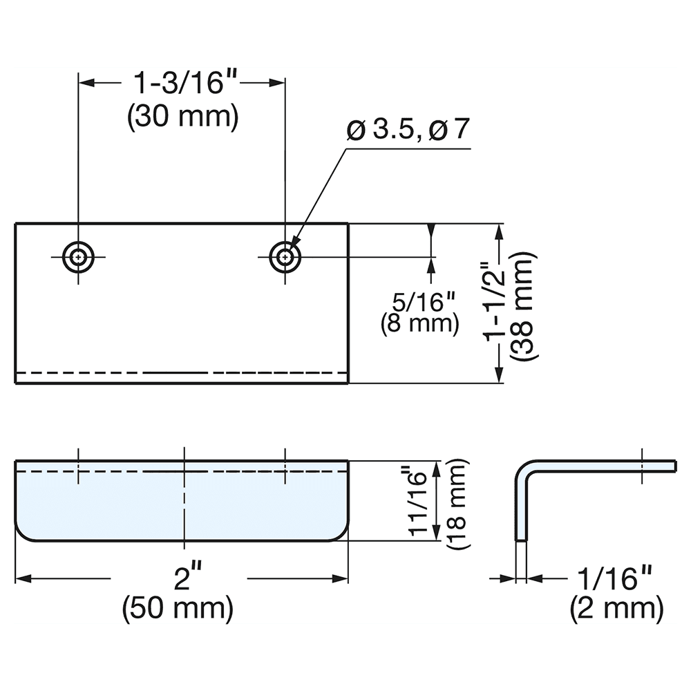 SN-50 30mm Edge Pull, Mirror Alt 2 - Image