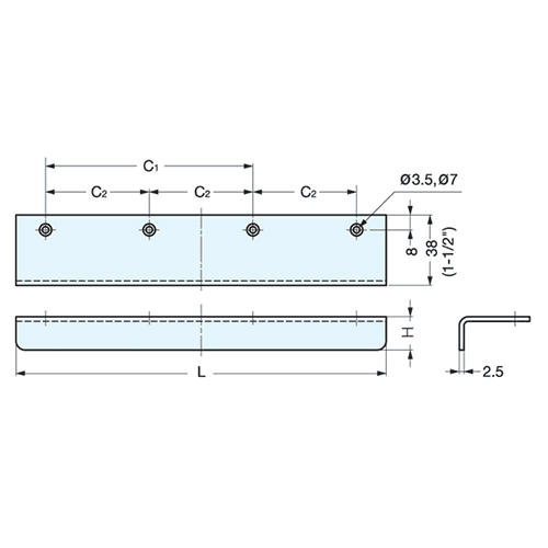 Upgrade Your Cabinets with Sugatsune 2-9/16" Tab Pull, Mirror