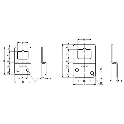Stainless steel finish frame hanger with 3.1 x 16 screws included - Sugatsune