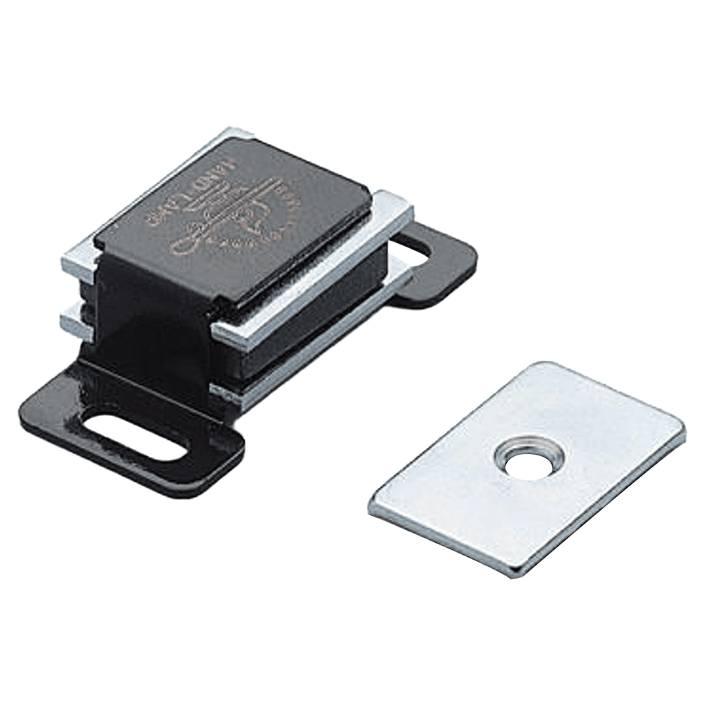 30mm Magnetic Catch, Brown Baked Lacquer/Chrome Alt 3 - Image