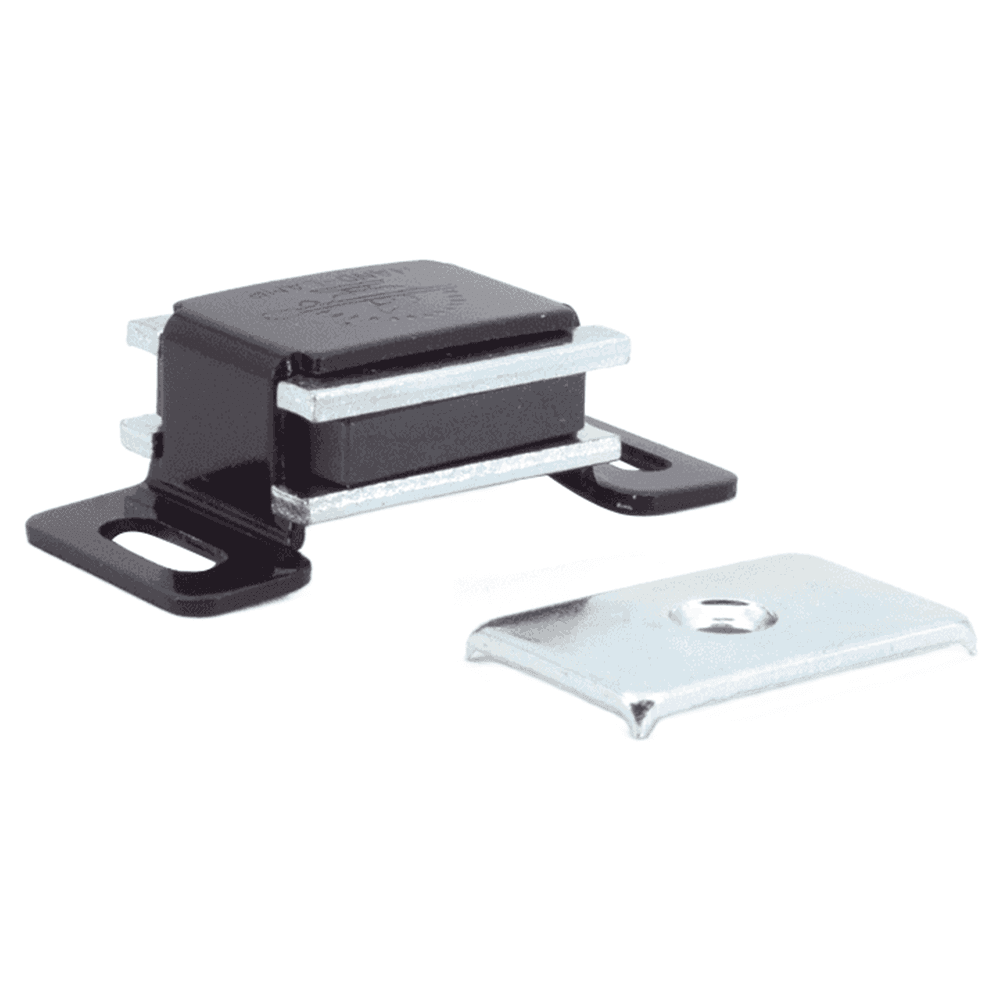 30mm Magnetic Catch, Brown Baked Lacquer/Chrome Alt 5 - Image