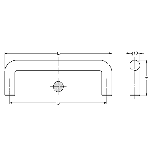 Stainless Steel 5" Wire Pull by Sugatsune for contemporary furniture and cabinetry