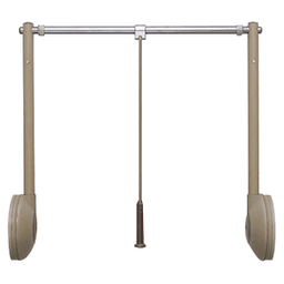 800mm Tallman Hanger in Gray Finish - Innovative Clothes Storage Design with Pull-Down Mechanism for High Wall Storage