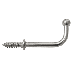 Premium utility hook, NSF approved, 46.2mm x 20mm L Hook from Sugatsune