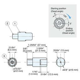 UDH-16BMS Clockwise Torque Damper, Plain Alt 4 - Image