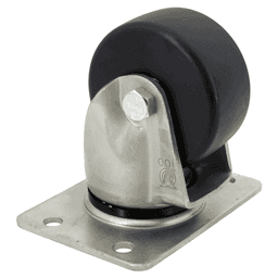 140mm x 150mm Low Profile Heavy Duty Single Caster, Clear Zinc Chromate Alt 2 - Image