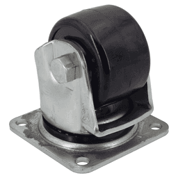 107mm x 100mm Low Profile Heavy Duty Single Caster, Clear Zinc Chromate Alt 2 - Image