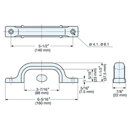 88mm Stainless Steel/Rubber Handle Pull, Satin Alt 4 - Image