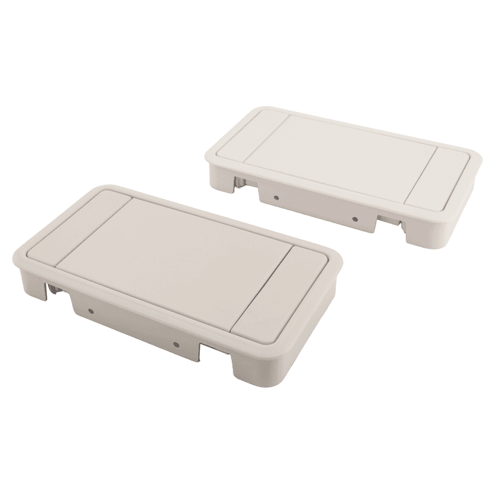 189mm Rectangular Cable Grommet, Beige Alt 2 - Image