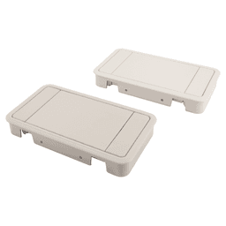 189mm Rectangular Cable Grommet, Beige Alt 2 - Image