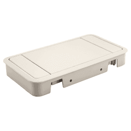 189mm Rectangular Cable Grommet, Beige Alt 5 - Image