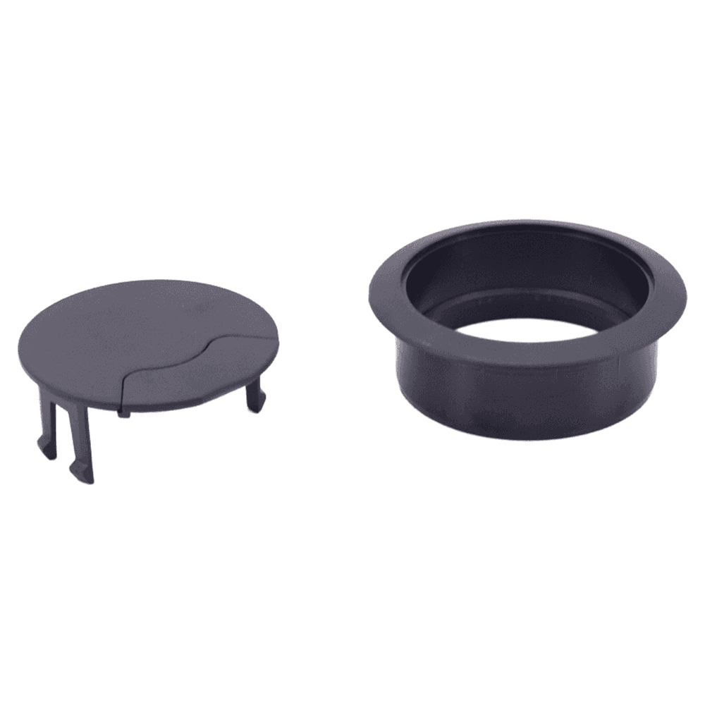 72mm Round Cable Grommet, Black Alt 2 - Image