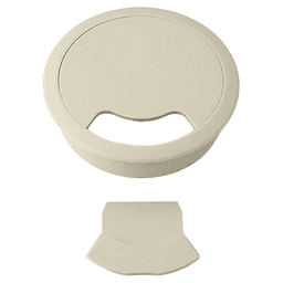 92mm Round Cable Grommet, Beige Main - Image