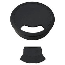 92mm Round Cable Grommet, Black Alt 3 - Image