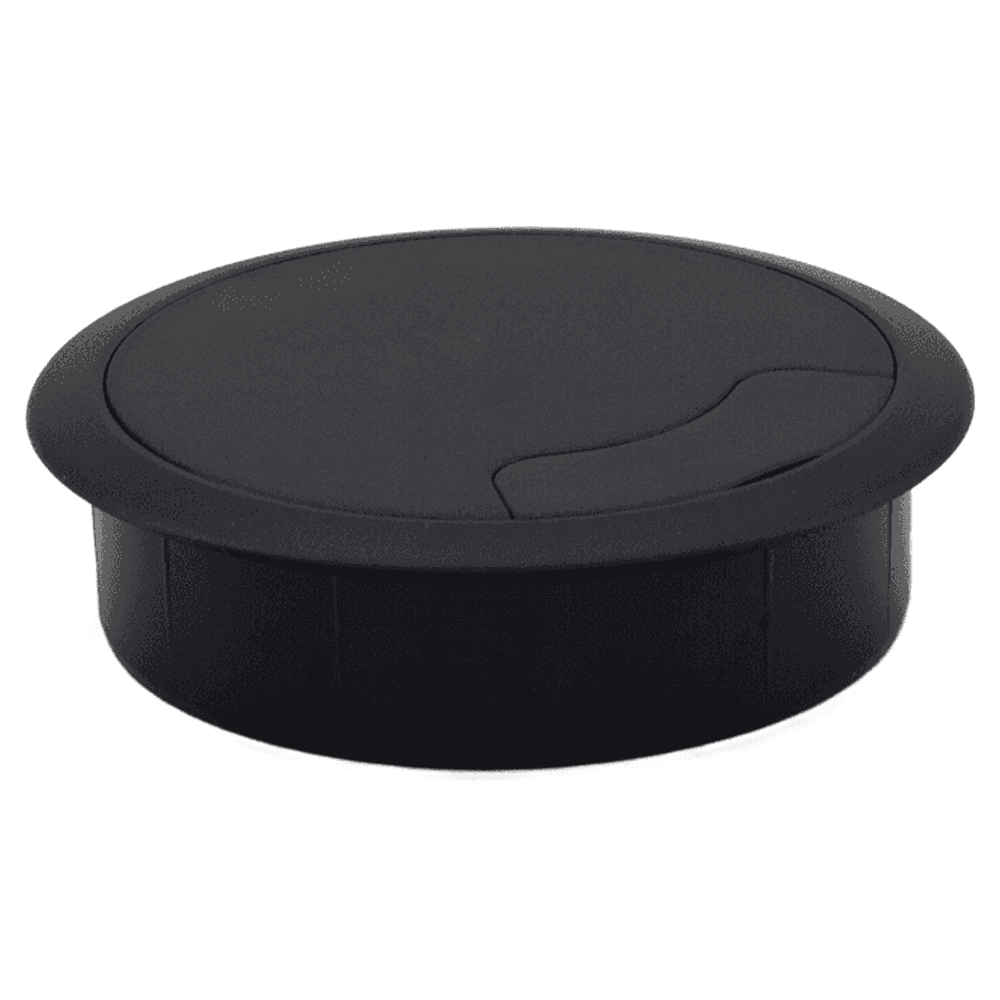 92mm Round Cable Grommet, Black Alt 5 - Image