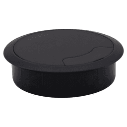 92mm Round Cable Grommet, Black Alt 5 - Image