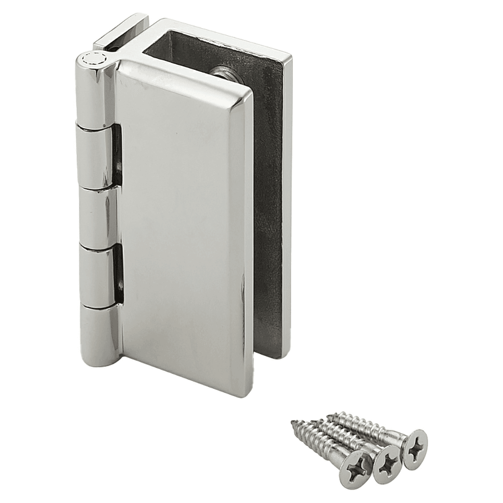 Glass Door Hinge, Inset, Polished - Alt Image 1