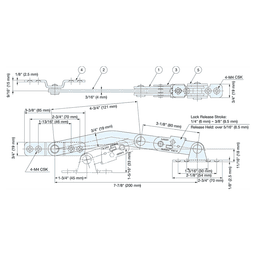 277.5mm Left Open Door Holder, Polished Alt 4 - Image