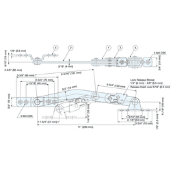 357.5mm Left Open Door Holder, Polished Alt 4 - Image