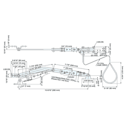 YA-2020WL 477.5mm Left Open Door Holder, Polished Alt 4 - Image