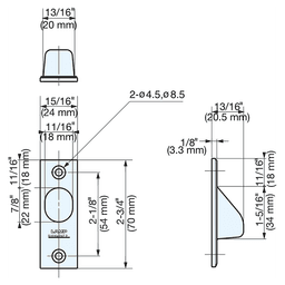 54mm Recessed Pull, Satin Alt 4 - Image